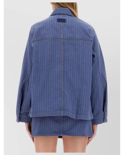 Ganni Blue Denim Jacket