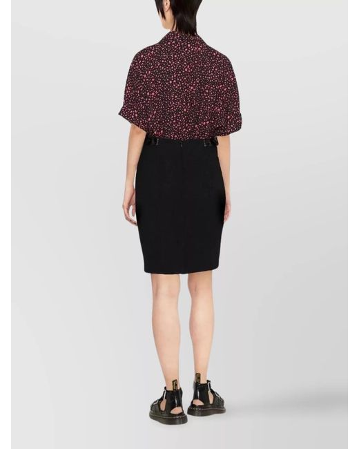 Moschino Black Wool Pencil Skirt