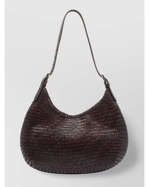 Dragon Diffusion Brown Luna Mezza Leather Shoulder Bag