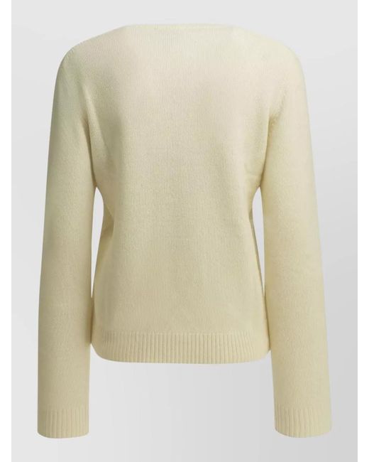 Ganni Metallic Horses Motif Crew Neck Knit Sweater