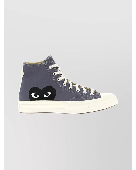 COMME DES GARÇONS PLAY White Canvas High-Top Sneakers for men
