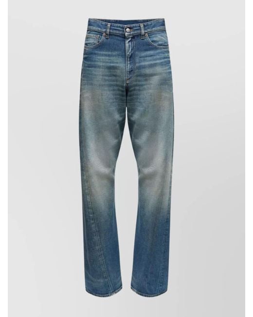 MM6 by Maison Margiela Blue Denim Straight-Leg Jeans for men