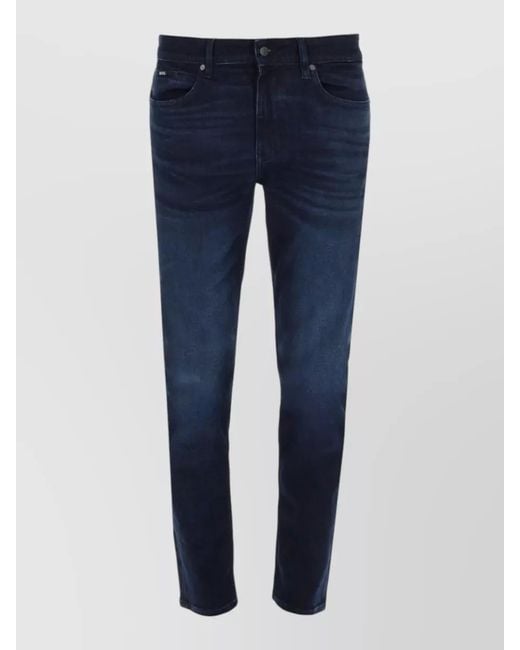 Boss Blue Denim Jeans C Delaware Regular Five Pockets for men