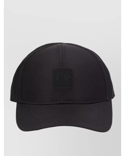 C P Company Black Logo Baseball Cap for men