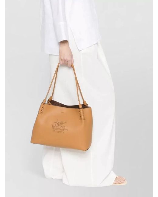Etro Natural Shoulder Tote Bag Braided Handles