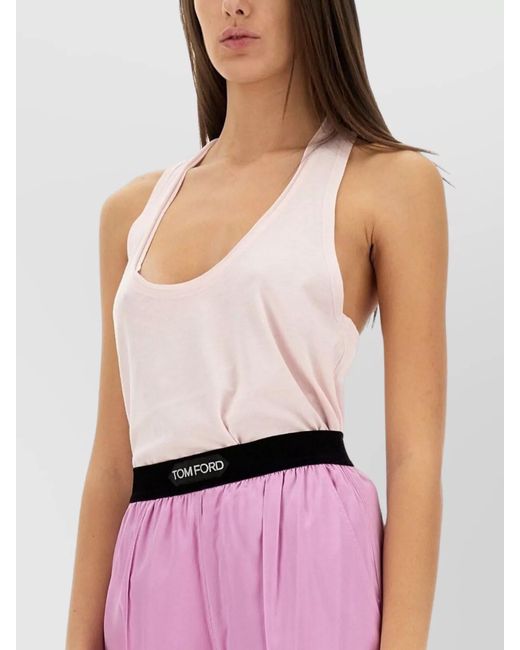 Tom Ford Purple Jersey Top