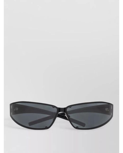 Saint Laurent Gray Acetate Shield Sunglasses for men