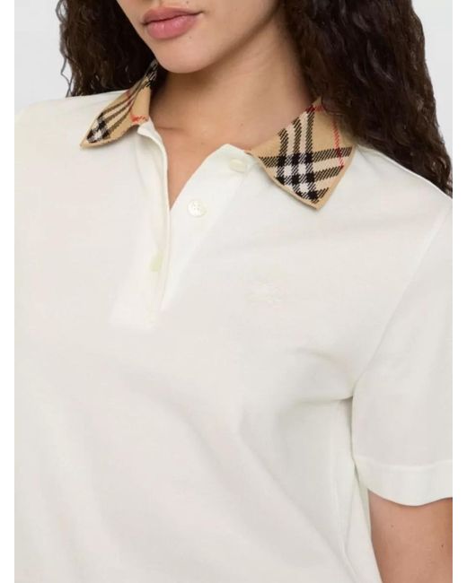 Burberry Natural Cotton Piqué Short-Sleeve Polo Shirt