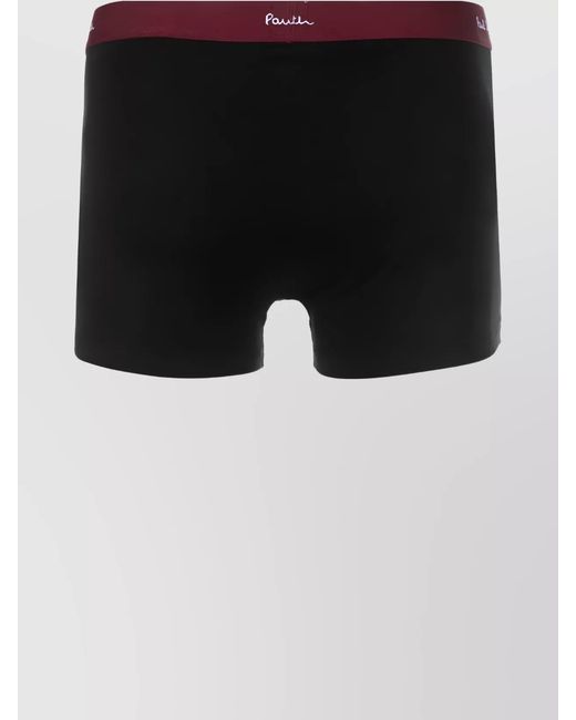 Paul Smith Black Low-Rise Striped Underwear Elastic Waistband for men