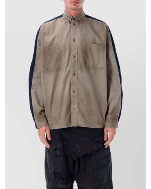 Balenciaga Multicolor Cotton Long-Sleeve Shirt for men