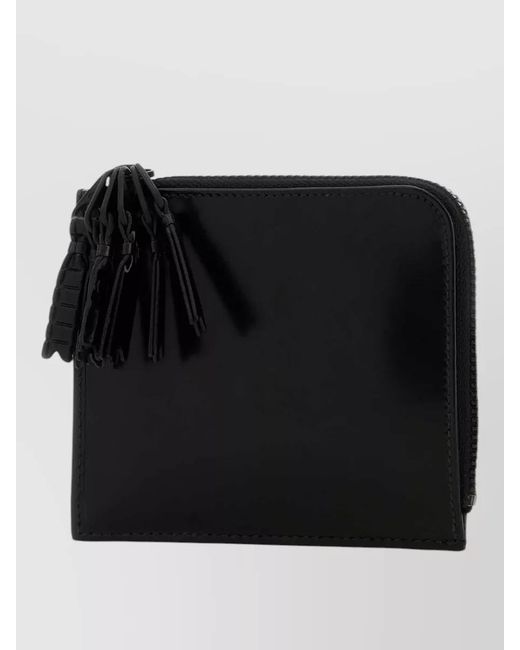 Comme des Garçons Black Leather Card Holder for men