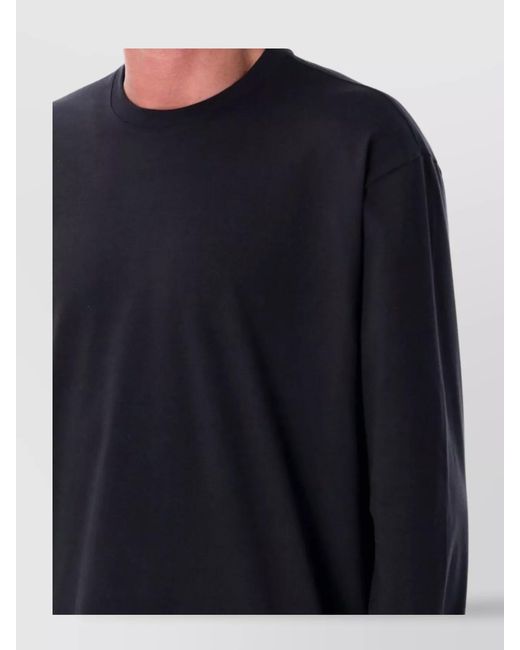 Y-3 Blue Cotton Long-Sleeve T-Shirt for men