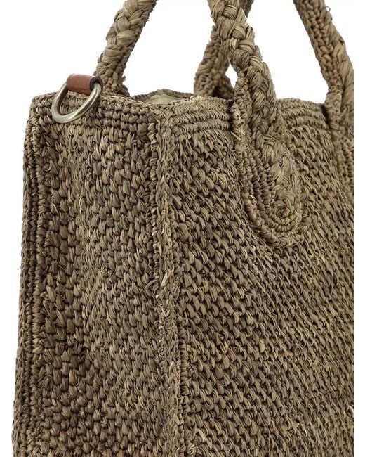 IBELIV Brown Crossbody Bag Braided Handles Detachable Strap
