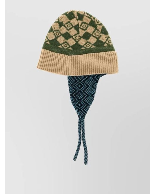 Dries Van Noten Multicolor Wool Ribbed Jacquard Beanie for men