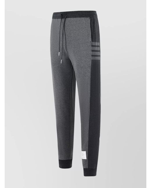 Thom Browne Gray Cotton 4-Bar Track Pants for men