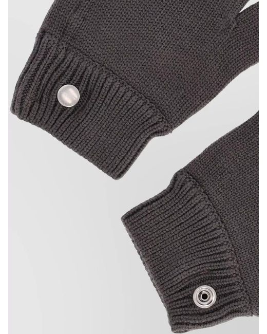 Rick Owens Multicolor Fingerless Gloves Button Detail Ribbed Cuff for men