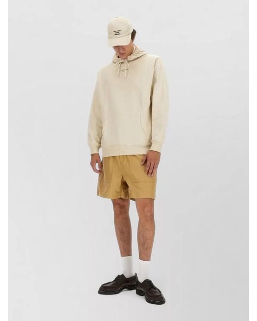 Drole de Monsieur White Hooded Sweatshirt Drawstring Hood Kangaroo Pocket for men