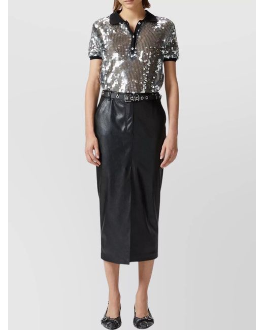 Pinko Black Straight Skirt