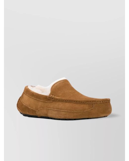 Ugg Brown Sheepskin Leather Loafers for men