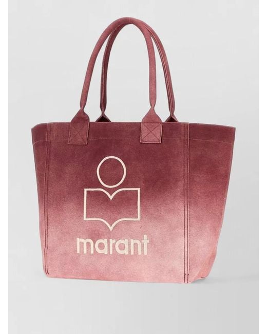 Isabel Marant Red Yenky Small Canvas Tote Bag