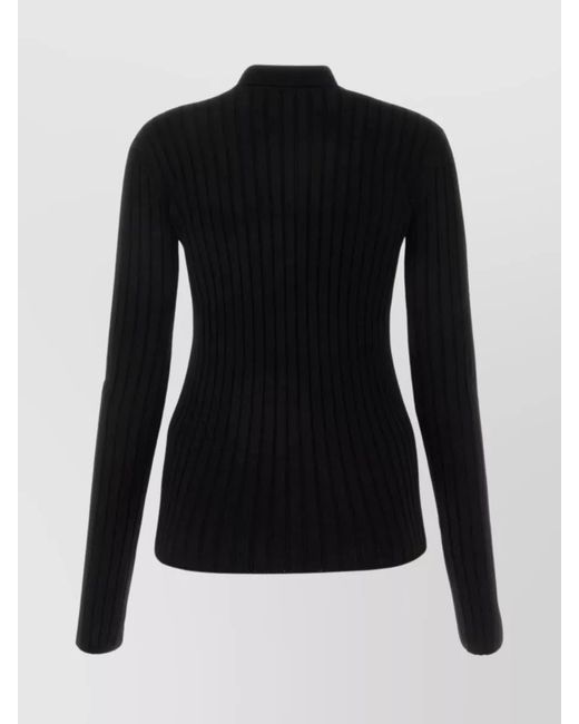 Nensi Dojaka Black Viscose Blend Collared Cardigan