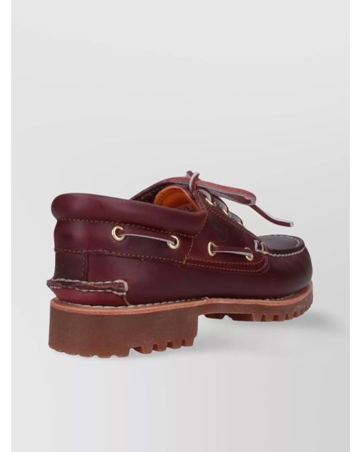 Timberland Purple Leather Boat Shoes for men