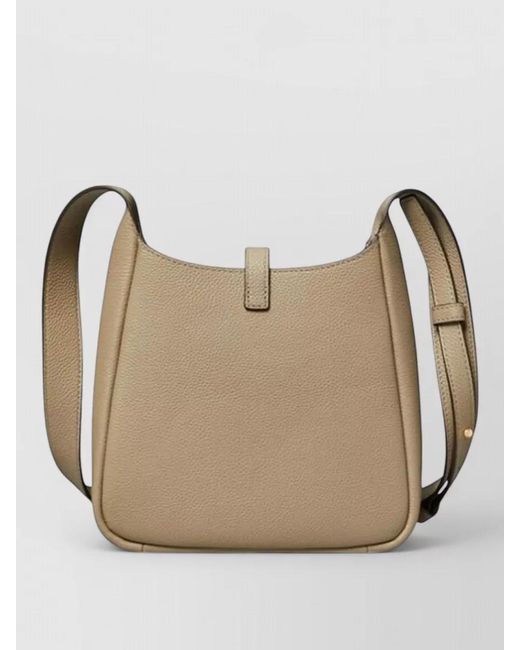Tory Burch Natural Miller Medium Leather Crossbody Bag