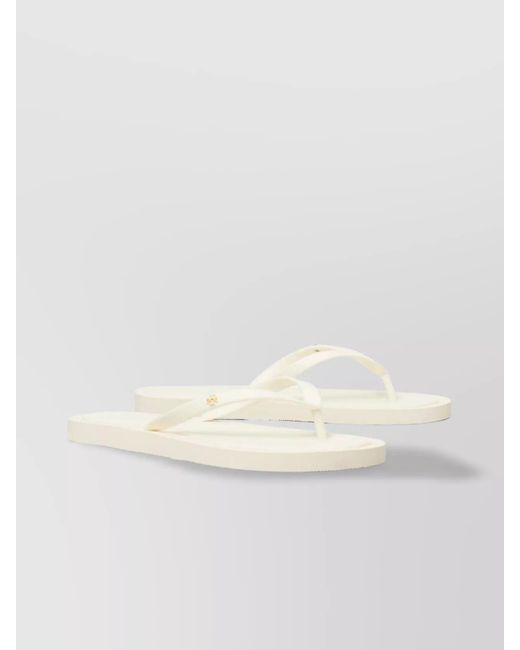 Tory Burch Natural Padded Thong Strap Slide Sandal