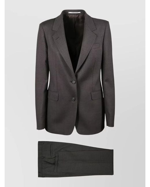 Tagliatore Gray Tailored Virgin Wool Dress