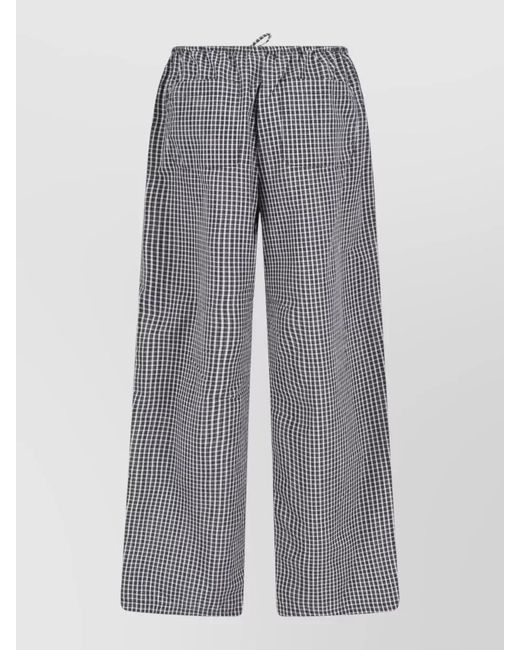 DUNST Gray Relaxed Loungewear Straight Cut Checked Style