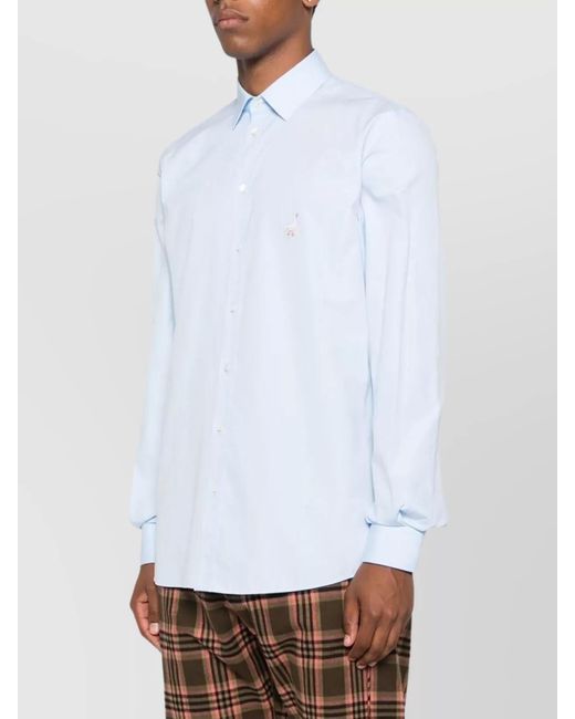 Moschino White Cotton Long-Sleeve Shirt for men