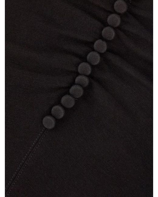 Isabel Marant Black Cutout Puff-Sleeve Blouse
