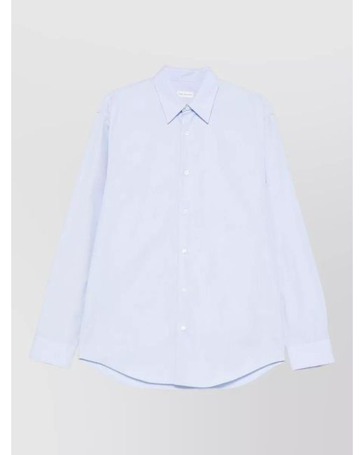 Dries Van Noten White Shirt Button Down Collar Long Sleeves for men
