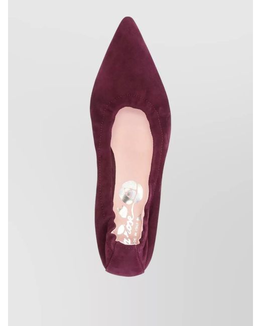 LA ROSE Pink Ballerina Shoes Kitten Heel Pointed Toe