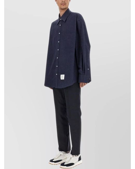 Thom Browne Blue 4Bar Shirt for men