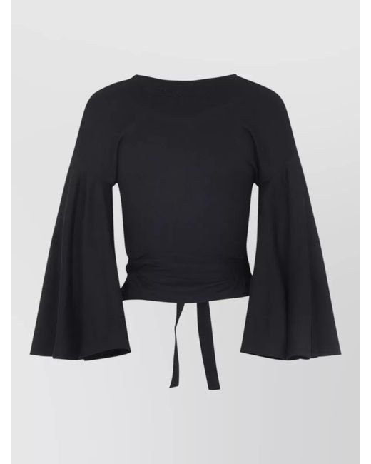 Jacquemus Black Le Cache Coeur Ventadou Wrap Top