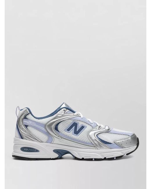 New Balance Blue Mesh Upper Sneakers Rubber Sole Design for men