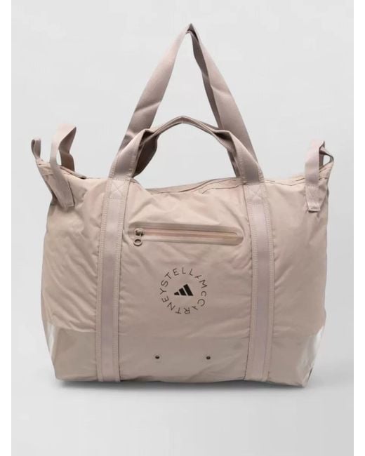 Adidas By Stella McCartney Natural Logo-Print Tote Bag