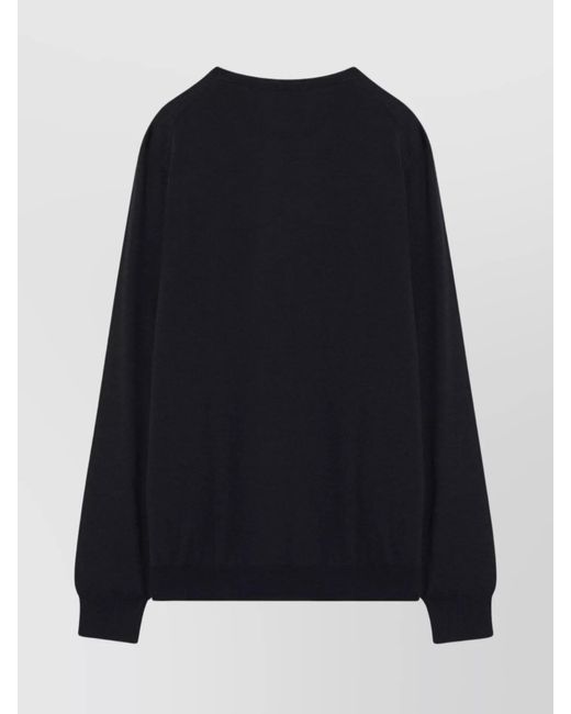 Drumohr Blue Wool Crew Neck Sweater for men