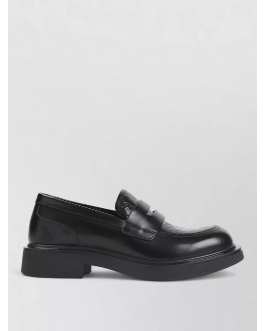 Gucci Black Leather Loafers for men