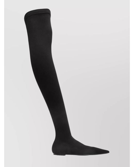 Dolce & Gabbana Black Stretch Jersey Over-The-Knee Boots