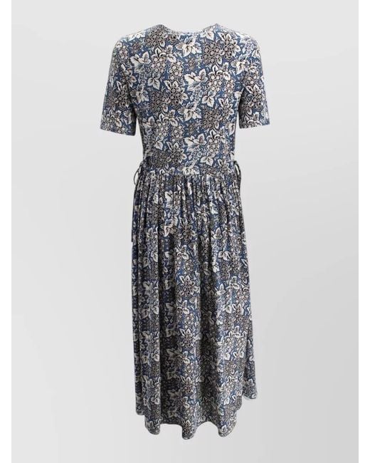 Weekend by Maxmara Gray Fascino Long Cotton Dress A Line