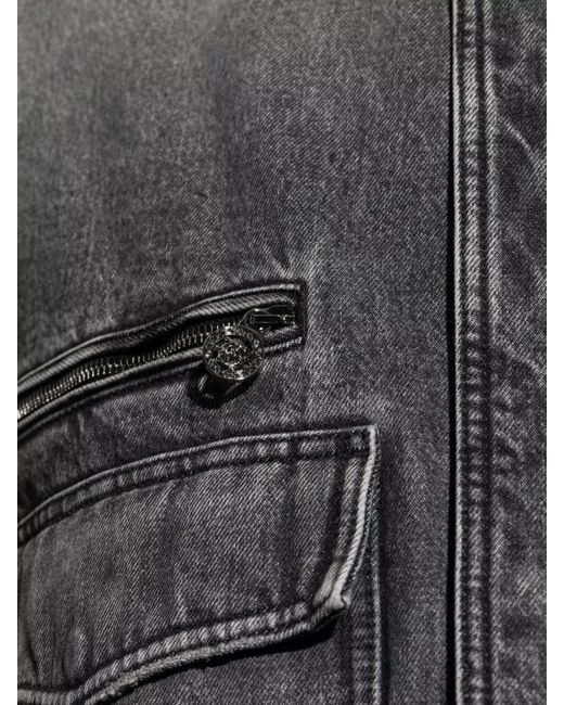 Versace Gray Denim Jacket for men