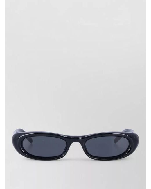 Saint Laurent Blue Sl 557 Plump Square Plastic Uv Sunglasses