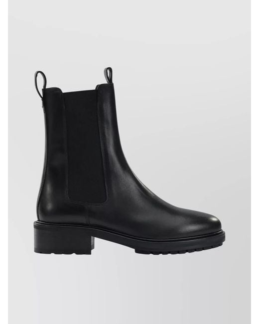 Aeyde Black Leather Chelsea Ankle Boots