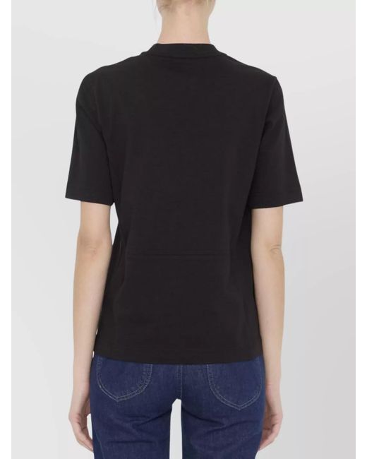 Moncler Black Embossed Logo T-Shirt