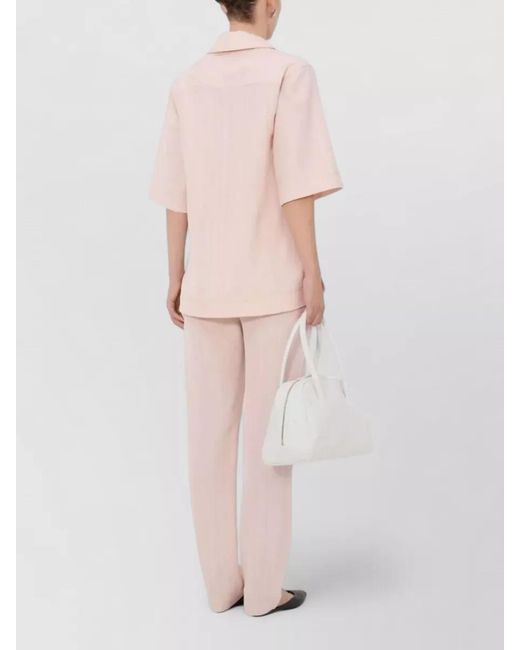 Loulou de Saison Pink Oversized Polo Shirt