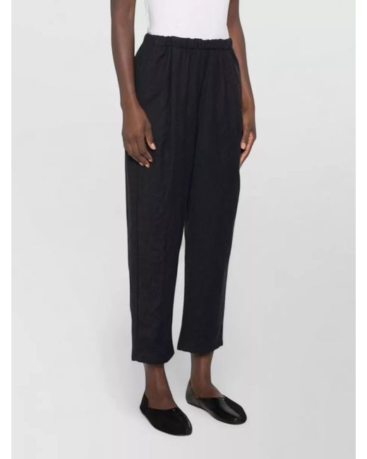 Apuntob Blue Crinkled Virgin Wool Trousers