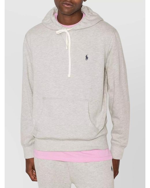 Polo Ralph Lauren White Cotton-Blend Logo-Embroidered Hoodie for men