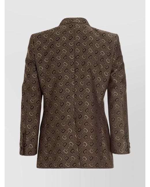Gucci Brown Patterned Blazer for men